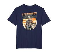 Star Wars The Mandalorian & Grogu Dia del Padre Legend Badge Camiseta, Hombre Tallas Grandes, Azul Marino, 2X Alto