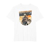 Star Wars The Mandalorian & Grogu Dia del Padre Legend Badge Camiseta, Hombre Tallas Grandes, Blanco, 5X Alto