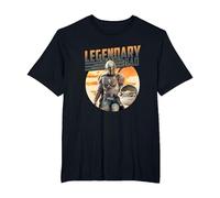 Star Wars The Mandalorian & Grogu Dia del Padre Legend Badge Camiseta, Hombre Tallas Grandes, Negro, 6X Alto