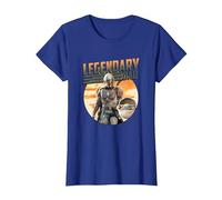 Star Wars The Mandalorian & Grogu Dia del Padre Legend Badge Camiseta, Mujer, Azul Real, S