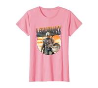 Star Wars The Mandalorian & Grogu Dia del Padre Legend Badge Camiseta, Mujer, Rosado, XL
