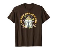 Star Wars The Mandalorian Grogu Happy Halloween Candy Bucket Camiseta, Hombre, Marrón, S