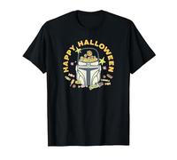 Star Wars The Mandalorian Grogu Happy Halloween Candy Bucket Camiseta, Hombre, Negro, S