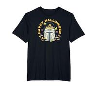 Star Wars The Mandalorian Grogu Happy Halloween Candy Bucket Camiseta, Hombre Tallas Grandes, Negro, 6X Alto