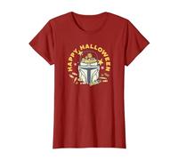 Star Wars The Mandalorian Grogu Happy Halloween Candy Bucket Camiseta, Mujer, Arándano, S