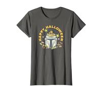 Star Wars The Mandalorian Grogu Happy Halloween Candy Bucket Camiseta, Mujer, Asfalto, S