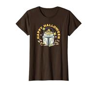 Star Wars The Mandalorian Grogu Happy Halloween Candy Bucket Camiseta, Mujer, Marrón, S
