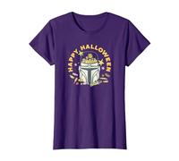 Star Wars The Mandalorian Grogu Happy Halloween Candy Bucket Camiseta, Mujer, Morado, S
