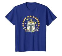 Star Wars The Mandalorian Grogu Happy Halloween Candy Bucket Camiseta, Niños, Azul Real, 8 años