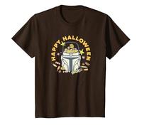 Star Wars The Mandalorian Grogu Happy Halloween Candy Bucket Camiseta, Niños, Marrón, 6 años