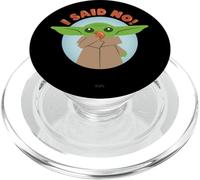 Star Wars The Mandalorian Grogu I Said No! Funny Cute Black PopSockets PopGrip para MagSafe
