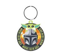 Pyramid International Llavero de PVC The Mandalorian (Where I Go He Goes), Multicolor, Talla única