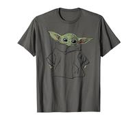 Star Wars The Mandalorian Grogu Portrait Illustration Camiseta, Hombre, Asfalto, L