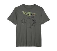 Star Wars The Mandalorian Grogu Portrait Illustration Camiseta, Hombre Tallas Grandes, Asfalto, 5X Alto