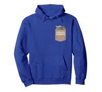 Star Wars The Mandalorian Grogu Precious Cargo Pocket Print Sudadera con Capucha, Unisex para Adultos, Azul Real, L