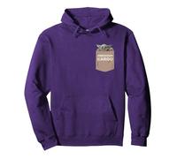 Star Wars The Mandalorian Grogu Precious Cargo Pocket Print Sudadera con Capucha, Unisex para Adultos, Morado, L