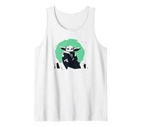 Star Wars The Mandalorian Grogu Seeing Stone Woodblock Print Camiseta sin Mangas