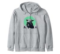 Star Wars The Mandalorian Grogu Seeing Stone Woodblock Print Sudadera con Capucha