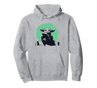 Star Wars The Mandalorian Grogu Seeing Stone Woodblock Print Sudadera con Capucha