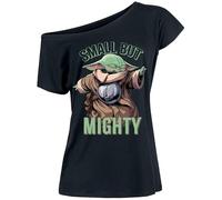 Star Wars The Mandalorian - Grogu - Small But Mighty - Grogu Mujer Camiseta Negro 100% algodón Regular