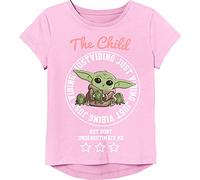 STAR WARS The Mandalorian Grogu The Child Vibing Short Sleeve Hi Lo T-Shirt Light Pink
