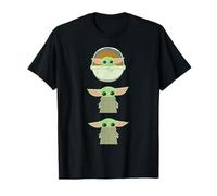 Star Wars The Mandalorian Grogu Trio Cartoon Poses Camiseta