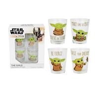 Star Wars The Mandalorian Grogu Wisdom 4-Pack Mini Glass Set