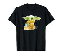 Star Wars The Mandalorian Grogu with Soup Cute Illustration Camiseta