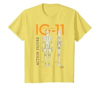 Star Wars The Mandalorian IG-11 Action Figure Schematics Camiseta, Niños, Limón, 8 años