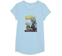 Star Wars The Mandalorian Mando and Grogu Camiseta, Niñas, Azul Bebé, L