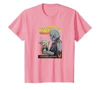 Star Wars The Mandalorian Mando and Grogu Camiseta, Niños, Rosado, 10 años