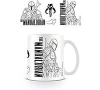 Star Wars Taza de cerámica The Mandalorian MG25721 315 ml diseño con texto Line Art