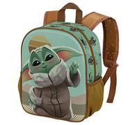 Star Wars The Mandalorian, Mochila 3D Pequeña, 26 x 31 cm, Capacidad 8.5 L, Turquesa/Marrón