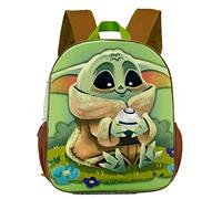 Star Wars The Mandalorian, Mochila 3D Pequeña, 26 x 31 cm, Capacidad 8.5 L, Verde/Marrón