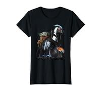 Star Wars The Mandalorian Season 3 The Return to Mandalore Camiseta, Mujer, Negro, S