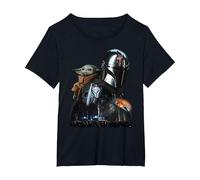 Star Wars The Mandalorian Season 3 The Return to Mandalore Camiseta, Mujer Tallas Grandes, Negro, 1XL Grande