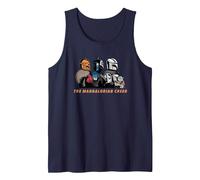 Star Wars: The Mandalorian Temporada 3 Mandalorian Creed Grogu Camiseta sin Mangas, Hombre, Azul Marino, M
