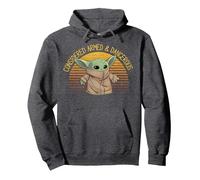 Star Wars The Mandalorian The Child Armed & Dangerous Sudadera con Capucha, Unisex para Adultos, Jaspeado Oscuro, M