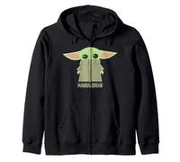 Star Wars The Mandalorian The Child Hidden Face Portrait Sudadera con Capucha