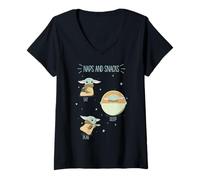 Star Wars The Mandalorian The Child Naps And Snacks Doodles Camiseta Cuello V