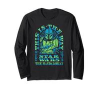 Star Wars: The Mandalorian The Way Groovy Vintage Logo Manga Larga