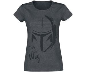 Star Wars The Mandalorian - This Is The Way Mujer Camiseta Grafito 50% algodón, 50% poliéster Regular