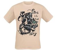 Star Wars The Mandalorian - This Is The Way - Painted Hombre Camiseta Arena L 100% algodón Regular