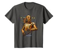 Star Wars The Rise of Skywalker Babu Frik with C3PO Camiseta, Niños, Asfalto, 3 años