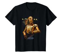Star Wars The Rise of Skywalker Babu Frik with C3PO Camiseta, Niños, Negro, 2 años