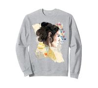 Star Wars The Rise of Skywalker Rey Collage Sudadera, Unisex para Adultos, Gris Jaspeado, L