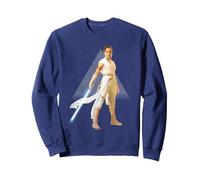 Star Wars The Rise of Skywalker Rey Jedi Warrior Sudadera, Unisex para Adultos, Azul Marino, L