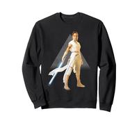 Star Wars The Rise of Skywalker Rey Jedi Warrior Sudadera, Unisex para Adultos, Negro, L