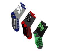 STAR WARS Toddler Boys 3 pack Socks (Shoe: 7-10 (Sock: 4-6), Grey/Multi Crew)