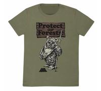 Star Wars Unisex Adult Protect Our Forests T-Shirt M Olive